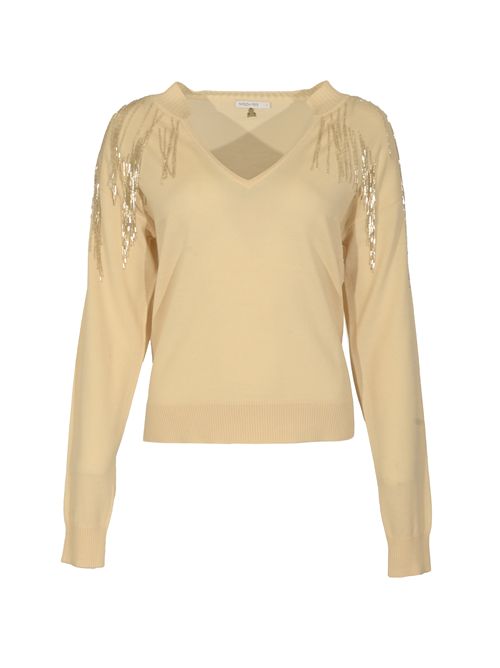 Maglia in lana con frange di paillettes Patrizia Pepe | 2K0332 K295W405